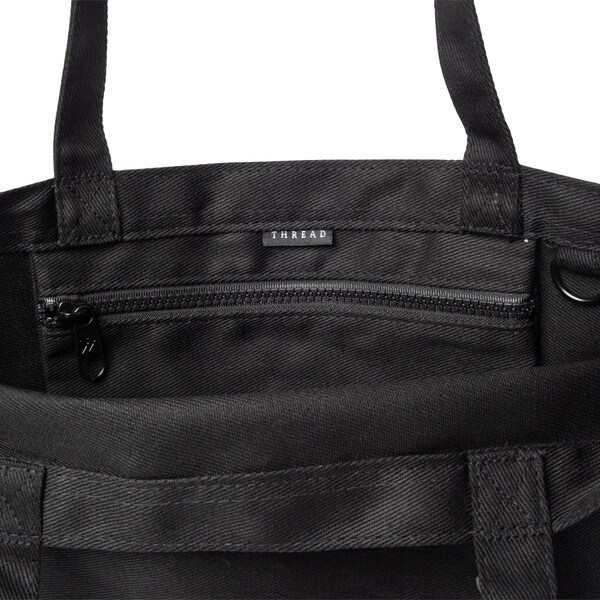 Thread tote bag black